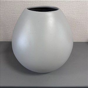 VASO REDONDO DE CERAMICA CHUMBO 31cm