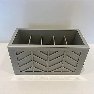 PORTA CONTROLE ZIGZAG - CINZA