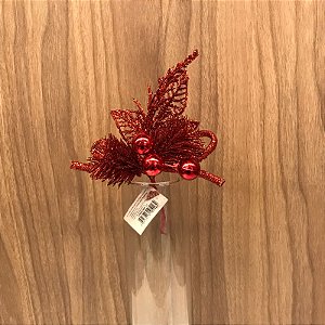 PICK NATALINO MISTO GLITTER VERMELHO