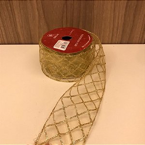FITA ARAMADA DECORADA DOURADA