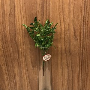 PICK FOLHAS GLITTER VERDE
