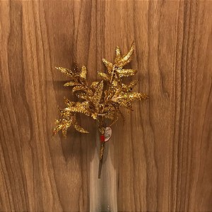 PICK FOLHAS GLITTER DOURADO