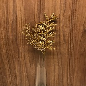 HASTE ENFEITE DOURADO GLITTER