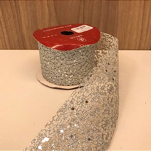 FITA ARAMADA DECORADA PRATA