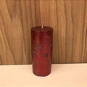 VELA DECORATIVA NATALINA VERMELHA - GRANDE