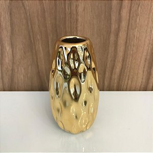 MINI VASINHO DOURADO DE CERAMICA
