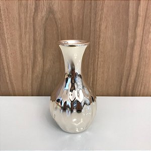 MINI VASINHO  PRATA ESPELHADO DE CERAMICA