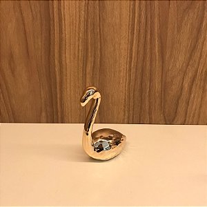 ESCULTURA FLAMINGO PRATA DE CERAMICA - MÉDIO