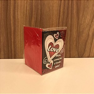 CARTÃO COM ENVELOPE - LOVE MEU CORAÇÃO É TODO SEU