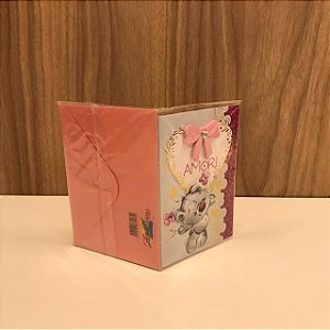 CARTÃO COM ENVELOPE - AMOR É PACIÊNCIA , É CARINHO...