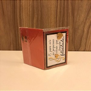 CARTÃO COM ENVELOPE - E PARA NÒS AS PEQUENAS COISAS QUE TRAZEM FELICIDADE...