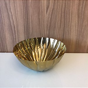 CENTRO DE MESA EM AÇO INOX DOURADO