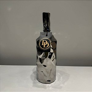 VASO GARRAFA DECORATIVO PRATA  PEQUENO