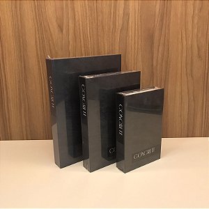 CAIXA LIVRO CONCRETE G 35x25,5cm M 30x20,5cm P 25x15cm