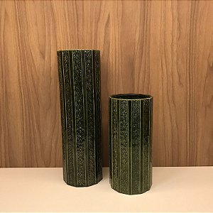 VASO LACY VERDE PREMIUM G 45cm M 30cm