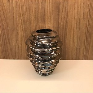 VASO DE CERAMICA SILVER PRATA GRANDE