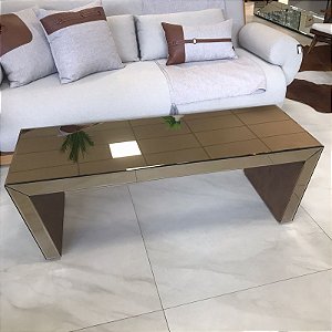 MESA DE CENTRO CHANFRADA RETANGULAR BRONZE  46X1,40MX50CM