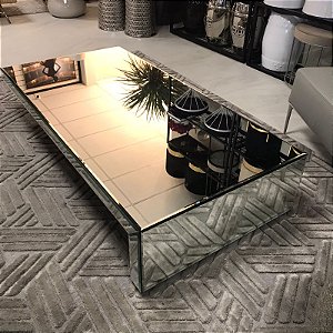 MESA DE CENTRO RETANGULAR  ESPELHADA  81 X 1,61M