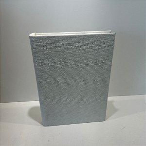 CAIXA LIVRO BRANCA TEXTURIZADA EM PU
