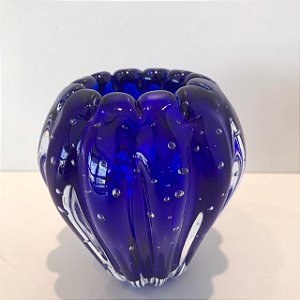 VASO CACHEPOT DE MURANO AZUL BIC PEQUENO