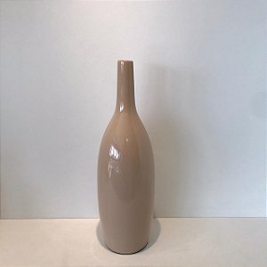 GARRAFA DECORATIVA LIRIO NUDE ROSADO BRILHO GRANDE 41X13CM
