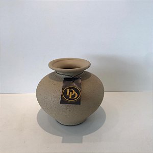 VASO GARRAFA AURORA BEGE AREIA PEQUENO 16X18CM