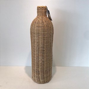 VASO EM RATAN NATURAL  GRANDE 52X15CM