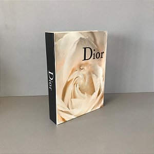 CAIXA LIVRO DIOR FLOR PEQUENA 25X19CM
