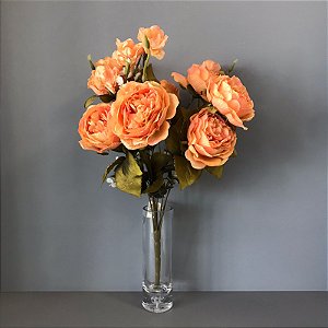 BUQUE DE ROSAS SALMÃO COM COMPLEMENTO