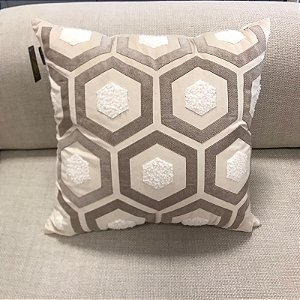 ALMOFADA CHENILE BLOCKS VELUDO 48X48CM
