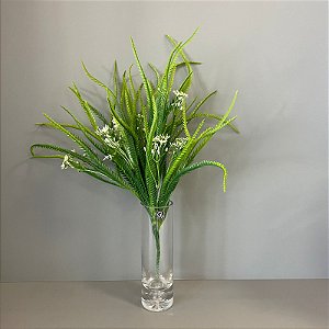 PICK VERDINHO COM FLORZINHAS BRANCOS 44CM