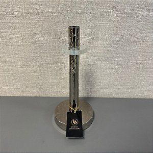 CASTIÇAL DE METAL E ACRILICO P