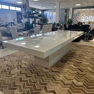 MESA DE JANTAR ESPELHADA OFF WHITE 3,20X1,20