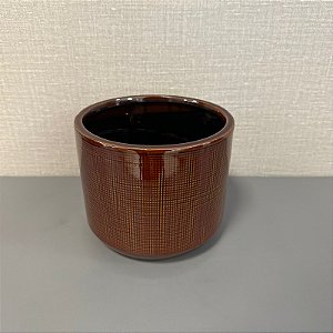 CACHEPOT DE CERAMICA VERMELHO PEQUENO