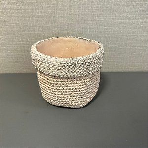 CACHEPOT DE CIMENTO ROSA PEQUENO