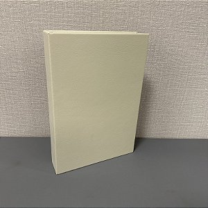 CAIXA LIVRO EM TECIDO  BEGE
