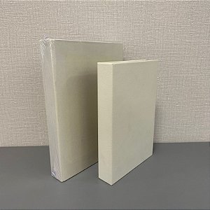 Caixa Livro com Revestimento em Pu Bege M e G