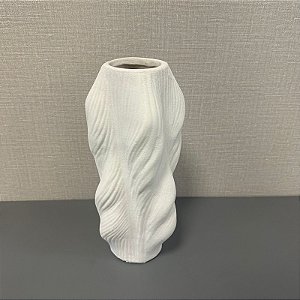 VASO EM CERAMICA BRANCO PEQUENO