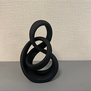 ESCULTURA EM POLIRESINA PRETO