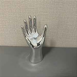 ESCULTURA MÃO PRATA