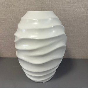 VASO DE CERAMICA BRANCO P 30CM
