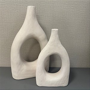 VASO E CERAMICA BRANCO P 35CM