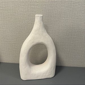 VASO E CERAMICA BRANCO P 35CM