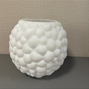 VASO EM VIDRO BRANCO P 22CM