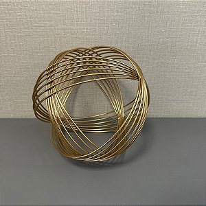 ESCULTURA EM METAL DOURADO G