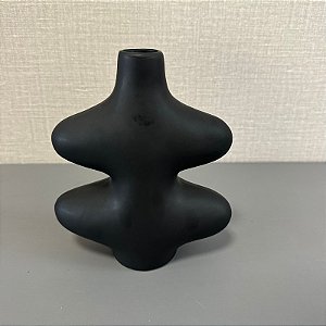 ADORNO MINIMALISTA EM CERAMICA PRETO M
