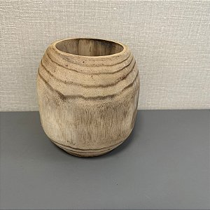 CACHEPOT EM MADEIRA NATURAL 20CM