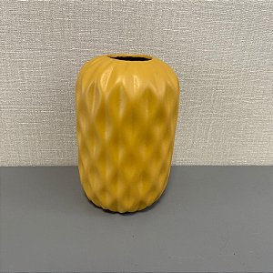 VASO CORRENTE BOJUDO MEDIO MOSTARDA 19CM
