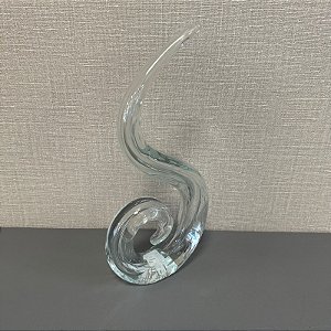 ADORNO DE MURANO TRANSPARENTE SNAIL 32CM