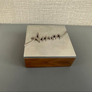 CAIXA QUADRADA PEQUENA SENTIMENTOS 10X10CM